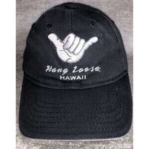 Surfware Hang Loose Hawaii Hat Black Adjustable Strap Hat Cap